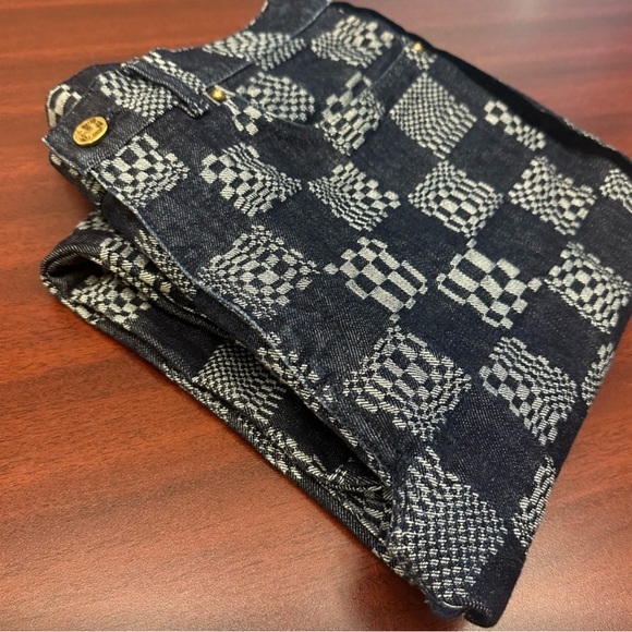Louis Vuitton Denim Distorted Damier Print Jeans - Picture 15 of 16